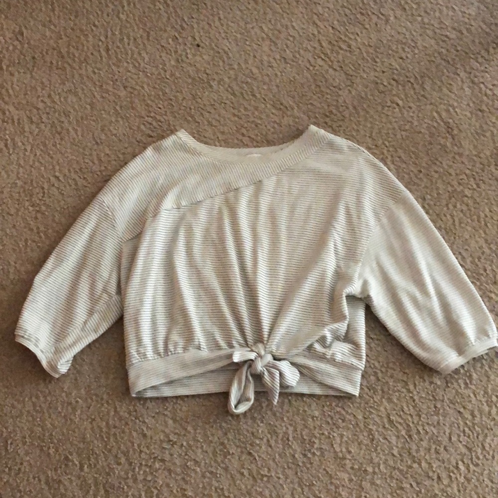 Striped tie sweater from Anthropologie